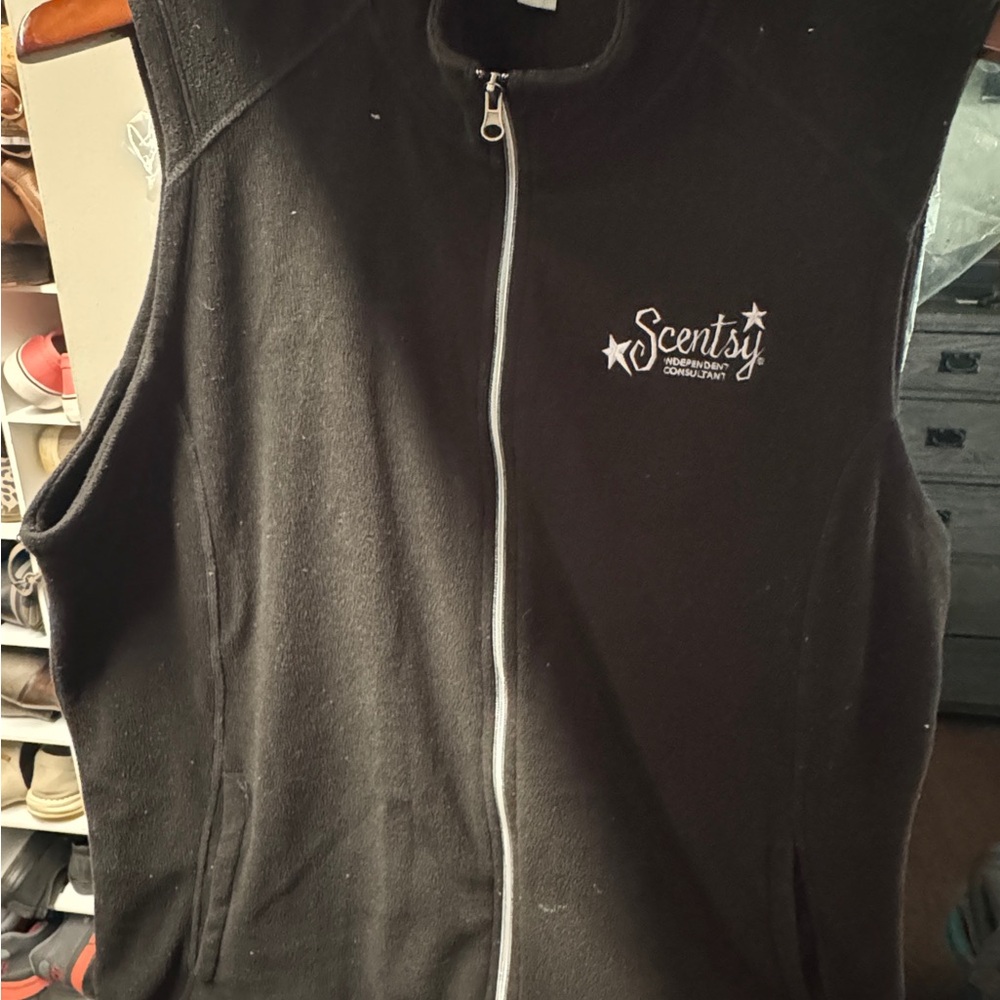 Scentsy Black Sleeveless Zip-Up Vest